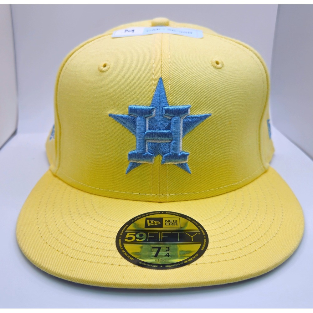 New Era 59FIFTY Houston Astros 45th Anniversary Fitted Hat Yellow Blue 7 3/4